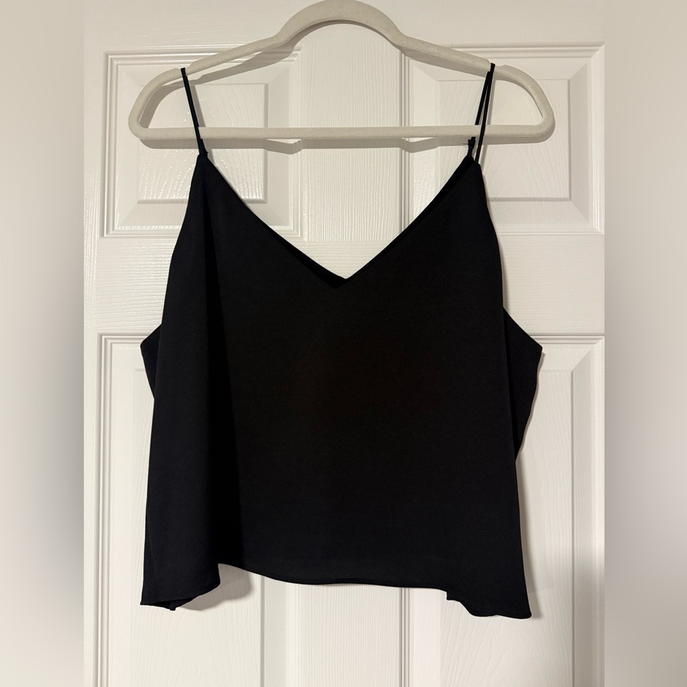 Express Black Cropped Tank
